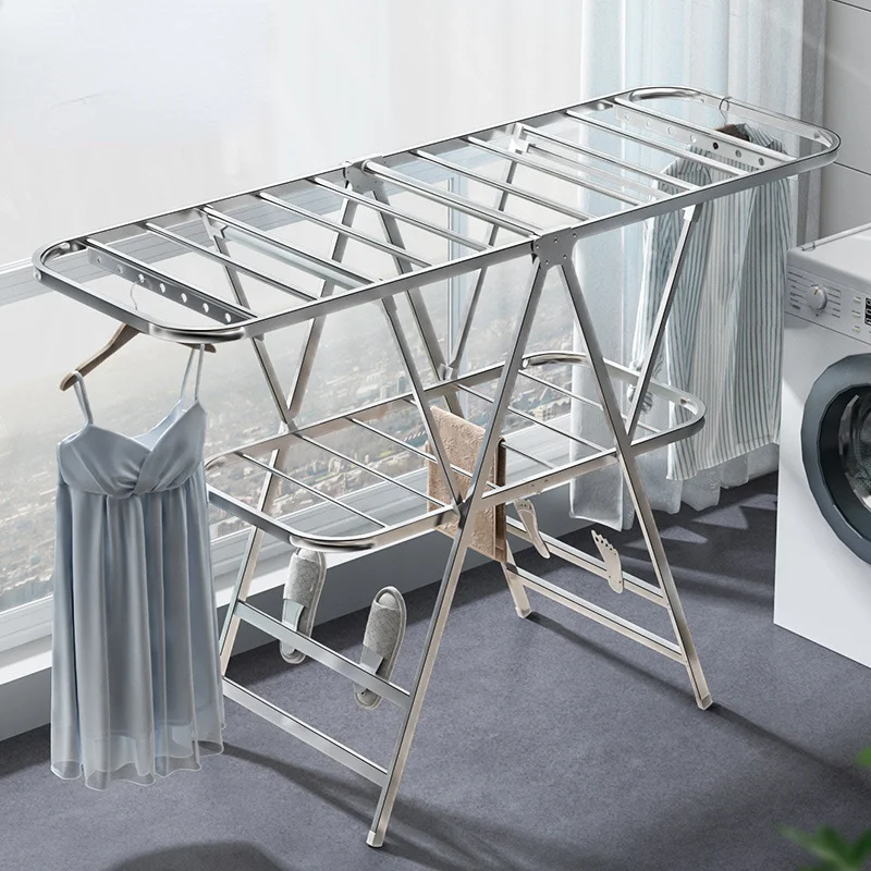 Coat Rack Standing - Gantungan Baju Lipat Rak Pengering Pakaian