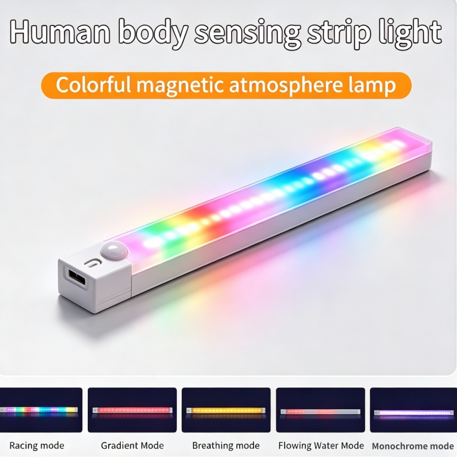 Gaming Desk With Hutch - Lampu Meja LED RGB Dapat Diisi