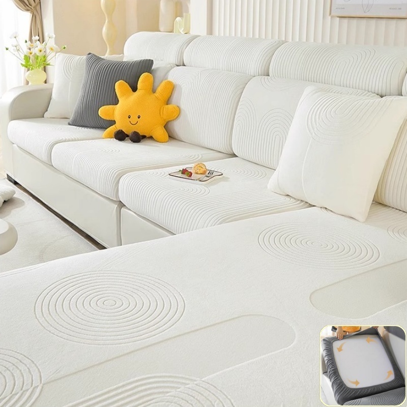 Office Furniture Plus - Sarung Bantal Sofa Beludru Jacquard Elastis,