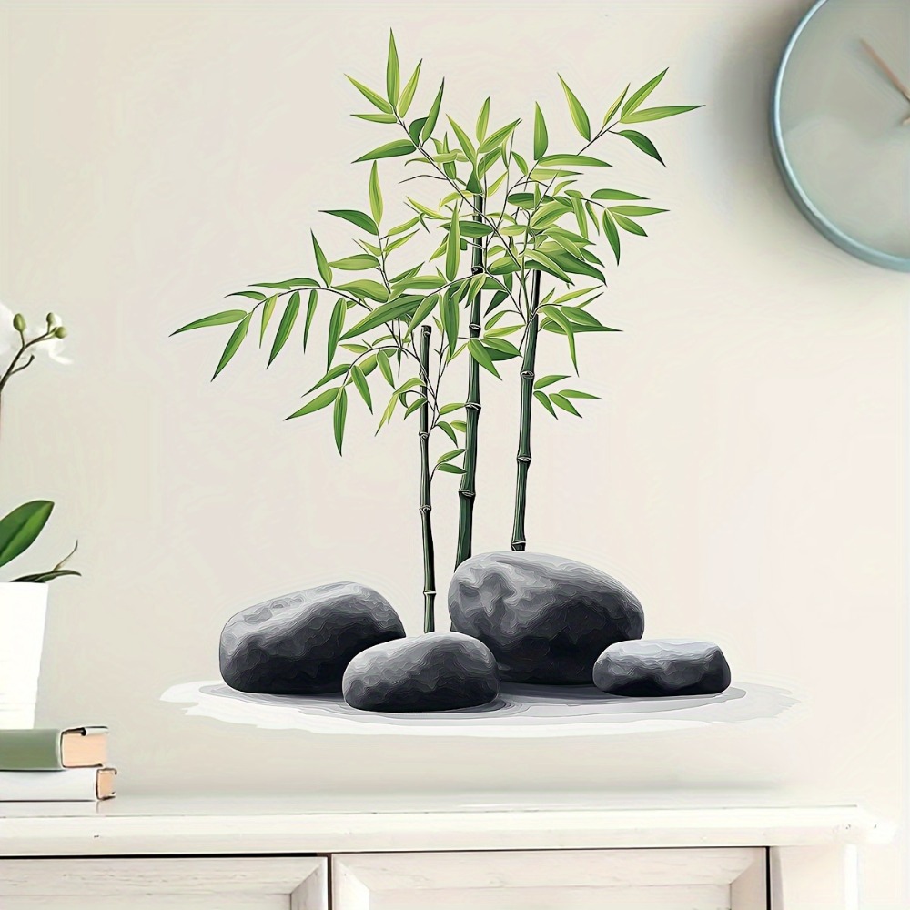 Office Furniture Usa - Stiker Dinding Tanaman Daun Bambu Hijau