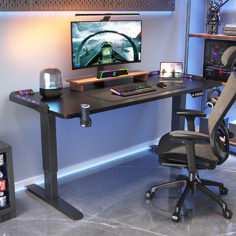 Gaming Desk With Hutch - Meja Kerja Elektrik yang Dapat Disesuaikan