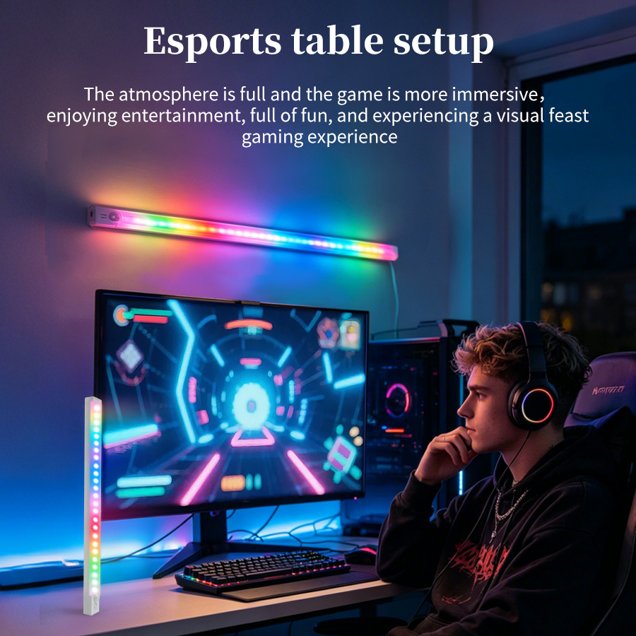 Lampu Meja LED RGB Dapat Diisi - Gaming Desk With Hutch ulasan dan harga