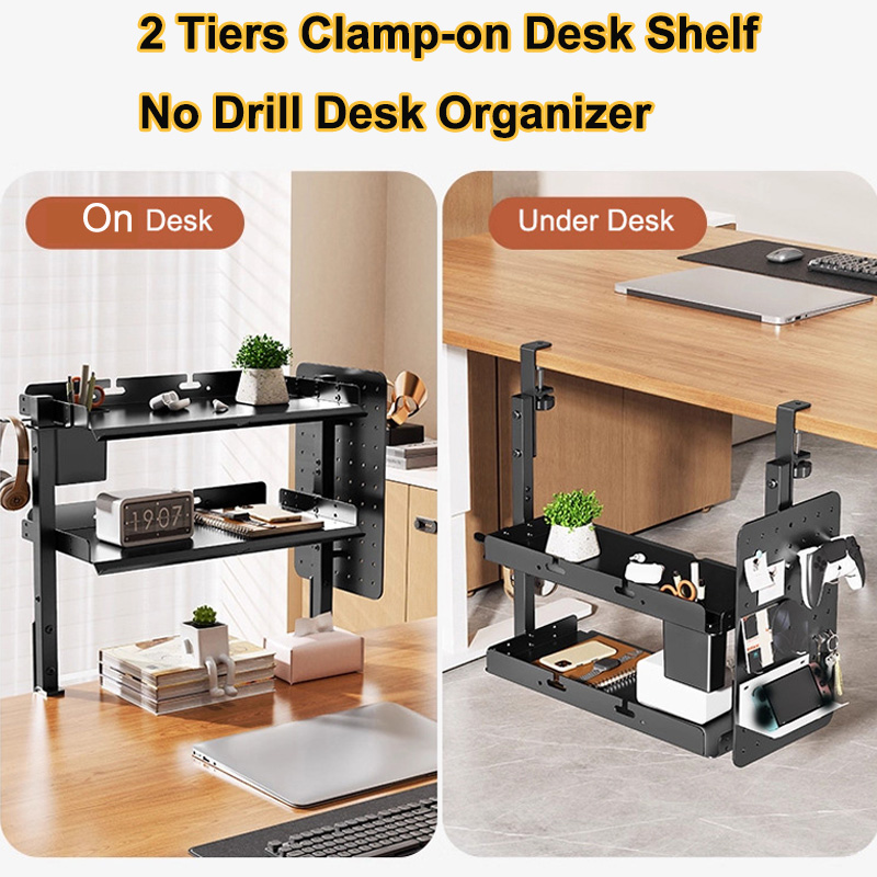 Rak Penyimpanan 2 Tingkat 14 I - Gaming Desk With Hutch ulasan dan harga