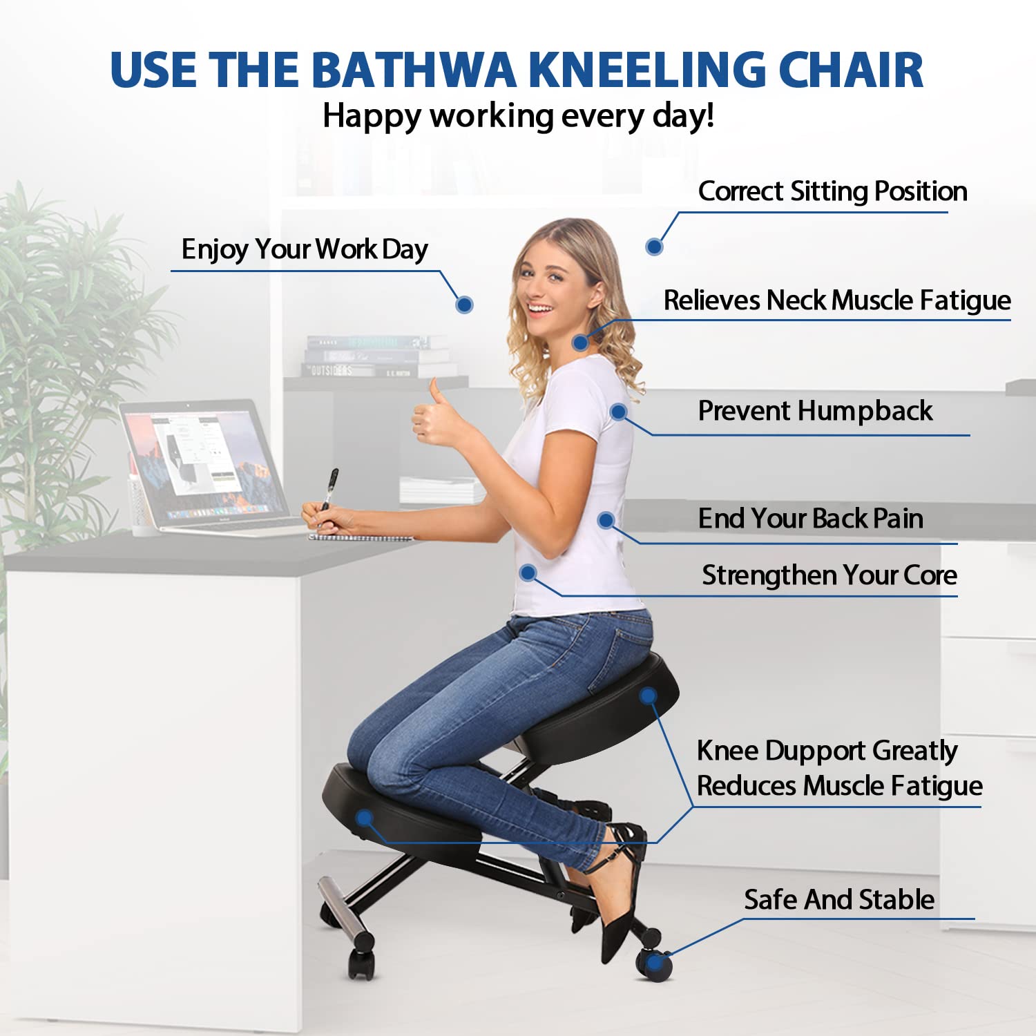 Kursi Berlutut Ergonomis untuk - Office Furniture Ergonomic ulasan dan harga