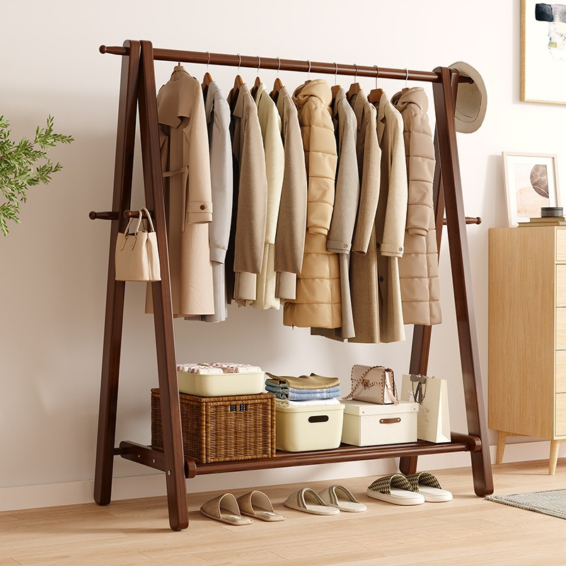 Lemari Pakaian Kayu Solid Berd - Coat Rack Standing ulasan dan harga
