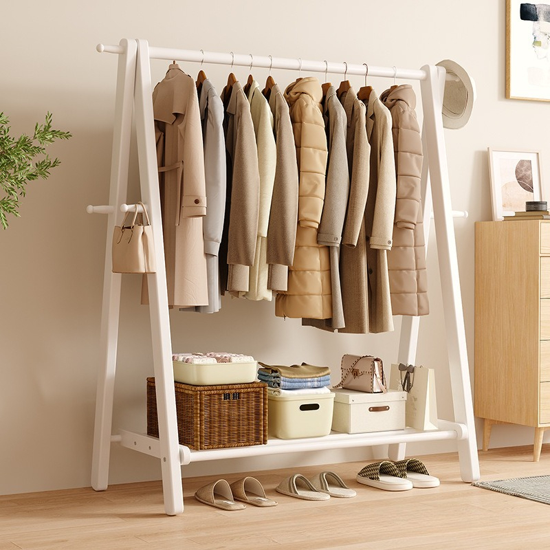 Lemari Pakaian Kayu Solid Berd - Coat Rack Standing ulasan dan harga