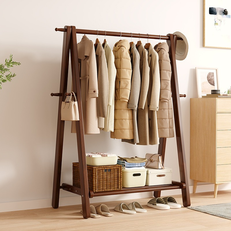Lemari Pakaian Kayu Solid Berd - Coat Rack Standing ulasan dan harga
