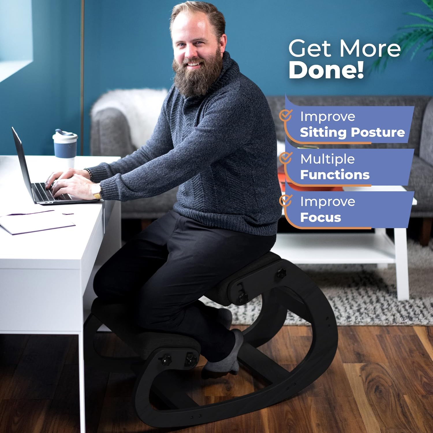 Kursi Lutut Ergonomis Kayu, Ku - Office Furniture Ergonomic ulasan dan harga