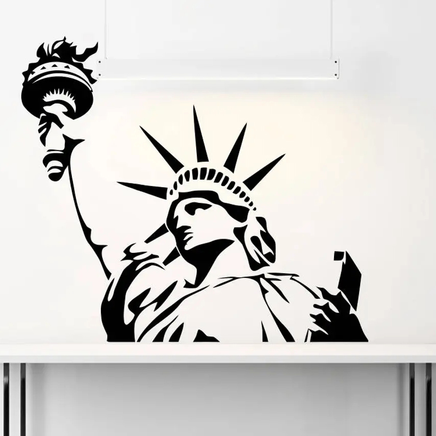 Stiker dinding Patung Kebebasa - Office Furniture Usa ulasan dan harga