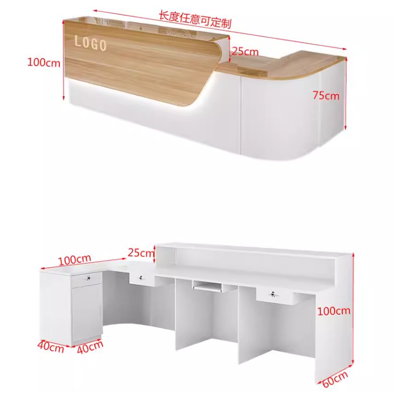 Meja Resepsionis Mewah Modern  - Office Furniture Usa ulasan dan harga